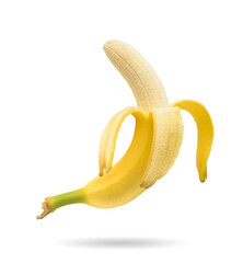 Obraz premium Peeled banana isolated