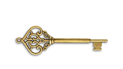 Vintage golden skeleton key