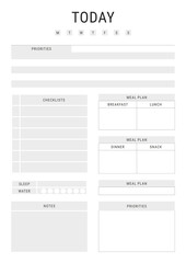 Black and White a4 Planner Template Design