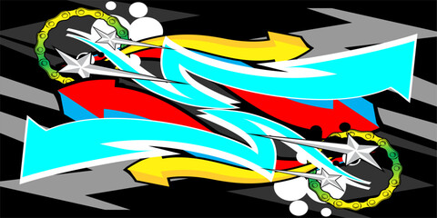 racing background vector design with a unique pattern of stripes and arrows in bright colors. suitable for your racing design