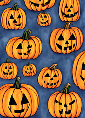 dia das bruxas, abóbora, outonal, laranja, feriado, lanterna, outubro, assustador, cruel, cara, celebração, ilustração, escuro, alimento