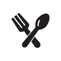 Spoon and Fork Icon Vector Illustration Design