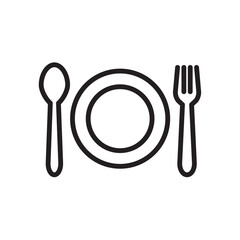 Spoon and Fork Icon Vector Illustration Design