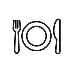 Spoon and Fork Icon Vector Illustration Design