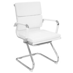 White office chair. Isolated from the background. Interior element