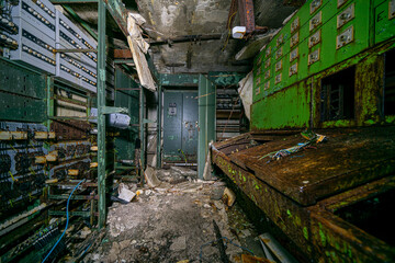 Fototapeta na wymiar abandoned factory in the village