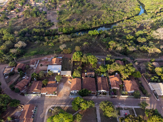 Fototapeta na wymiar beautiful small town in the middle of the Brazilian savanna, Ponte Alta do Tocantins, Brazil