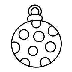 Christmas flat icon line bell.