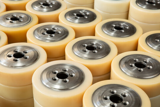 Polyurethane forklift, reach truck wheels, stacker wheels for warehouse and indoor use
