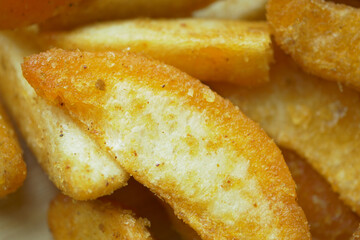 detail shot of French Fries on table 