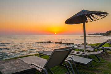 Amazing sunrise in Zakynhtos island