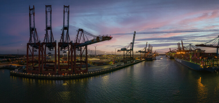 Hamburg Harbour Sunset 