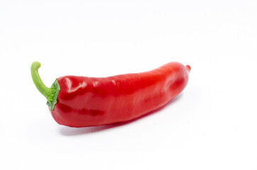 Red hot capia pepper. Red hot pepper isolated on white background.
