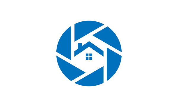 House camera logo icon design vector image