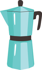 Coffee pot cartoon icon. Kitchen cooking tool