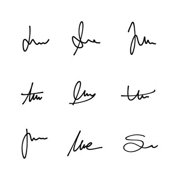 Handwriting signatures collection