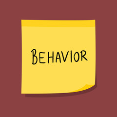 Behavior word sign
