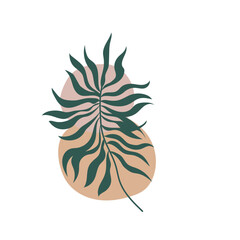 abstract scandinavian foliage decoration