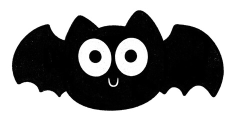 happy halloween Bat vampire cute cartoon icon. - obrazy, fototapety, plakaty