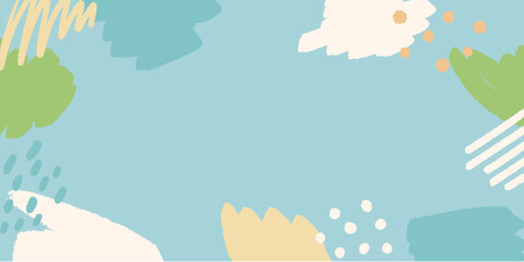 フレーム素材_アブストラクト_パステルカラー