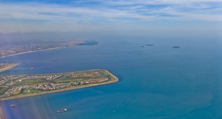 Jakarta's reclamation island view from above