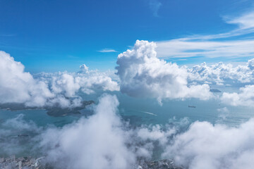 Amazing cloudscape above the south of Hong Kong