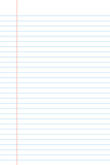 Notebook paper background. Paper lines