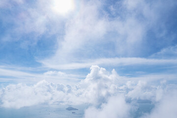 Amazing cloudscape above the south of Hong Kong