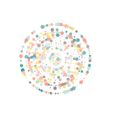 Abstract dotted circle. Vector background. Halftone effect modern design. Simple trand color