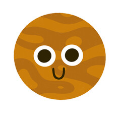 Planet venus cartoon icon.