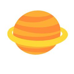 Saturn planet Icon.