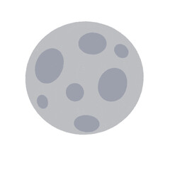 Fototapeta premium Full moon cartoon icon.