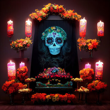 Dia De Los Muertos Altar