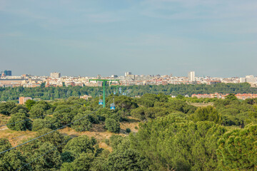 Fototapeta premium Cityscape of the city of Madrid seen from the country house in Parque del Oeste