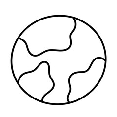 earth line icon.
