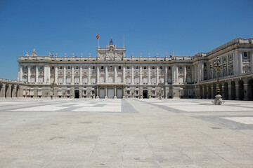 Fototapeta na wymiar Backyard of the Royal Palace of Spain in the Center of Madrid