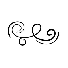 Vintage swirl flourish text divider