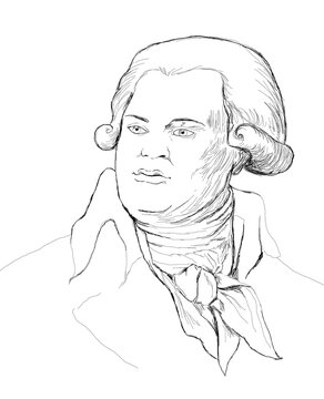 Illustration of French revolutionary and intellectual Georges-Jacques Danton