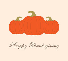 happy thanksgiving pumpkin card