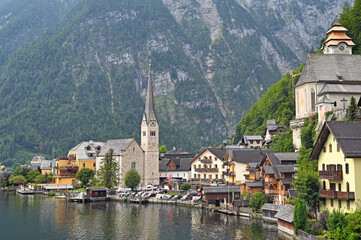 Hallstatt in the Austrian Alps landscape