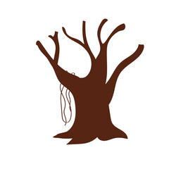   big dead tree silhouette