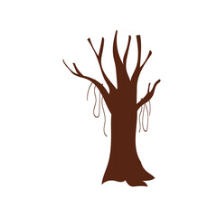   big dead tree silhouette