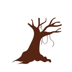   big dead tree silhouette