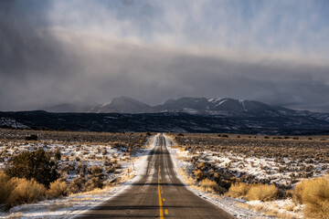 Snow Clouds Forming Over Utah 211 On The Way To The Needles District
