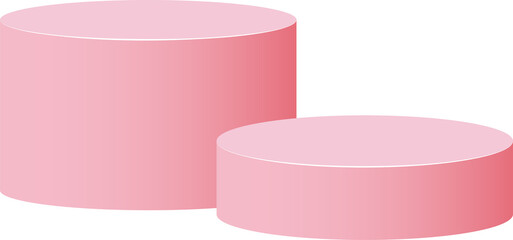 Pink podiums 3d.