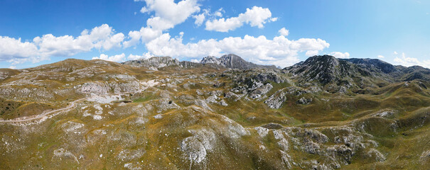 Famous mount Prutas, Durmitor National Park . Beautiful late summer landscape in the mountains....