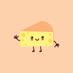 Cute Breakfast Cartoon Cheese