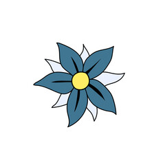 doodle of flat mini flowers