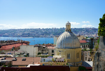 Top view to Naples city