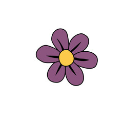 doodle of flat mini flowers